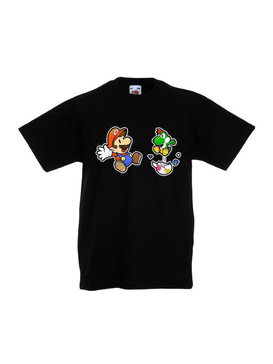 Kinder T-Shirt Tralala Super Mario 9 Schwarz