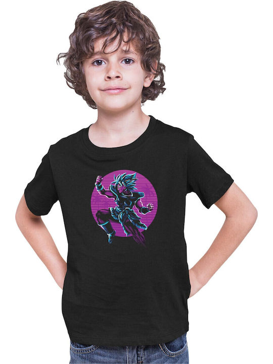 Tricou Copii Dragon Ball Z Tralala Retro Broly 02 Negru