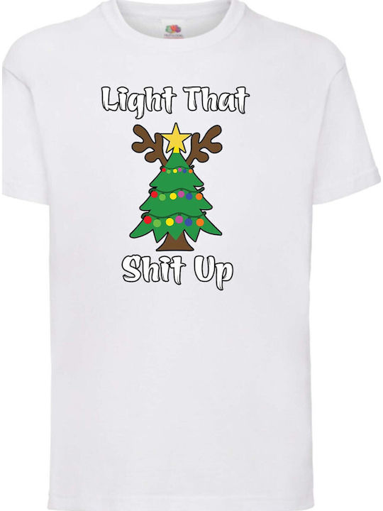 Tricou Copii Tralala Light That Sh*t Up Alb