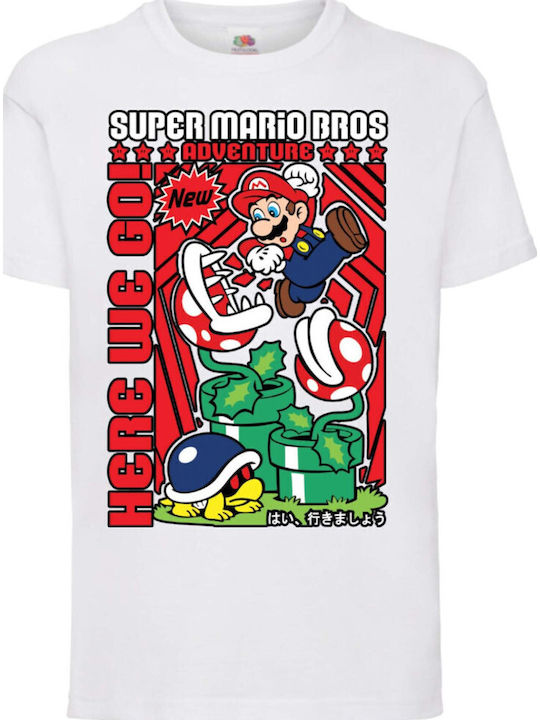 Kinder T-Shirt Japan Animation Tralala Super Mario Bros Weiß
