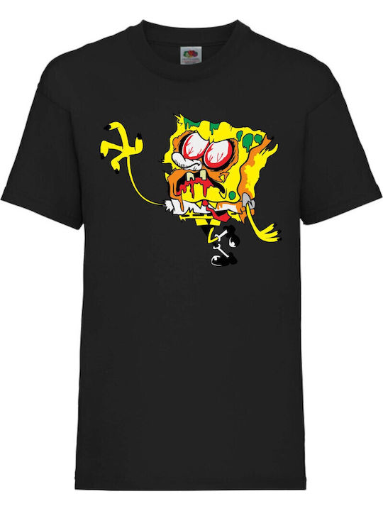 Kid T-shirt Tralala Spongebob Zombie 5 Black