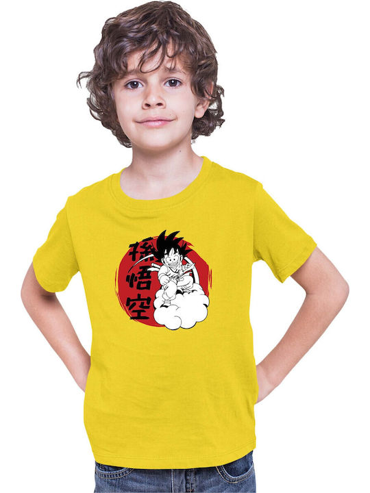 Kid T-shirt Dragon Ball Z Tralala Goku 03 Yellow