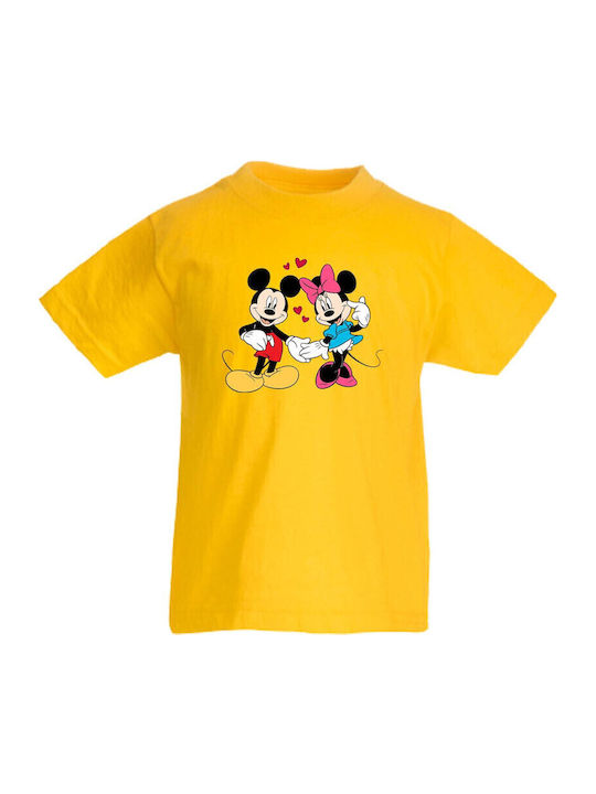 Kid T-Shirt Minnie Mouse Mickey Mouse Disney Tralala Mickey Minnie 7 Yellow