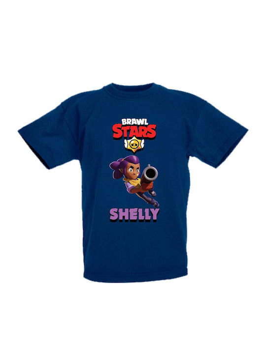 Детска тениска Tralala Brawl Stars Shelly 3 тъм...