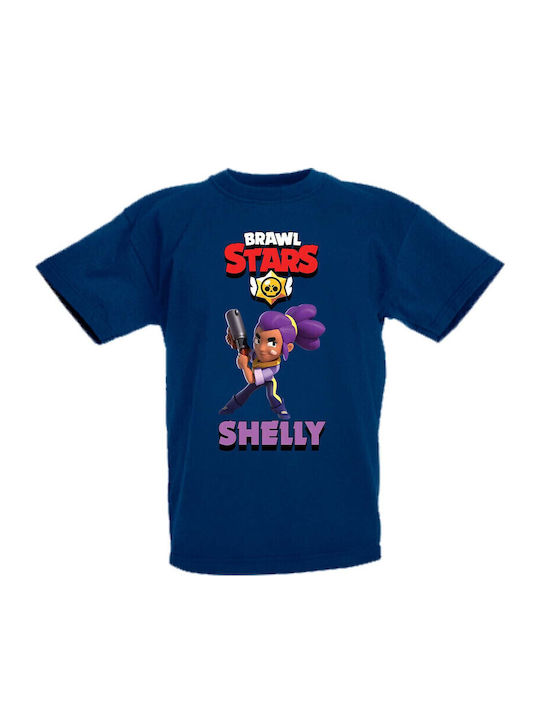 Детска тениска Tralala Brawl Stars Shelly 4 тъм...