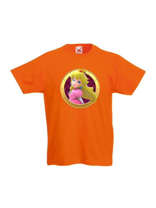 Детска тениска Tralala Super Mario Princess Peach 1 оранжева