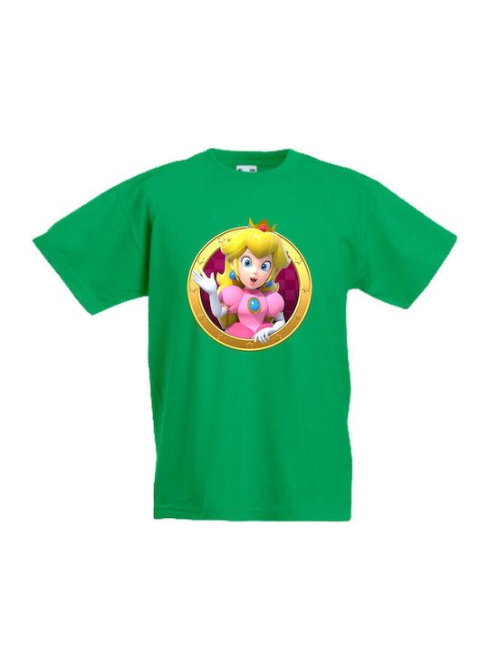 Детска тениска Tralala Super Mario Princess Peach 2 зелена