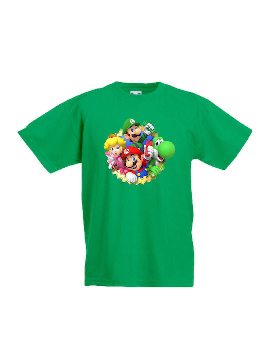 Детска тениска Tralala Super Mario 14 зелена