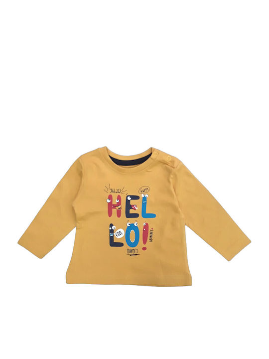 Παιδική Μπλούζα Μακρυμάνικη Yellow Hello Hungry Yellow Mommy