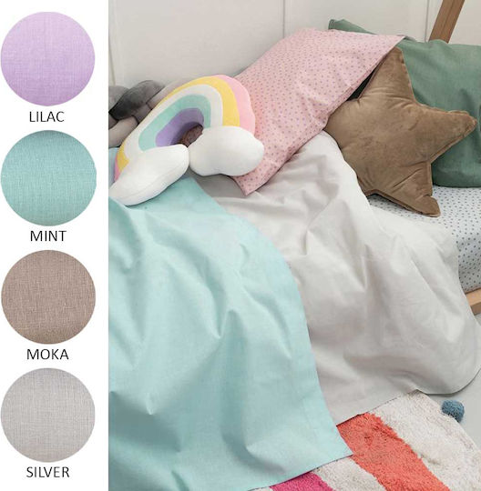 Palamaiki Etoile Baby Sheet Cradle Cotton Silver Gray 80x110cm