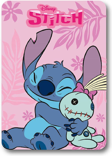 Disney Κουβέρτα Fleece Stitch Pink 100x140εκ.