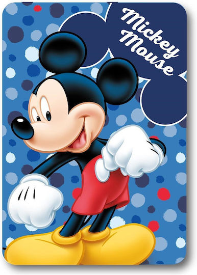Disney Κουβέρτα Fleece Mickey Blue 100x140εκ.
