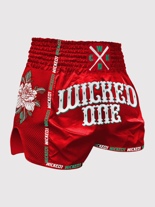 Wicked1 Ανδρικό Σορτσάκι Kick/Thai Boxing Κόκκινο