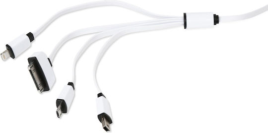 Omega Usb Cable Microusb Miniusb Lightning Apple 30-pin 4in1 Ouck4wb