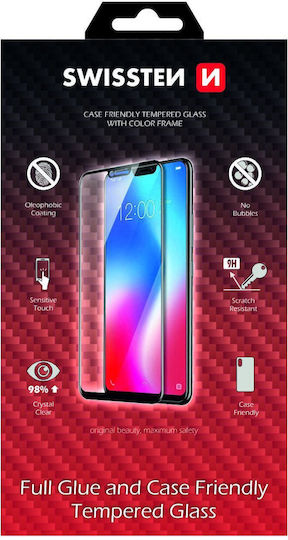 Swissten Full Face Tempered Glass Xiaomi Mi 10 Lite Black
