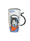 High Ceramic Mug Lid Pufo Music Coffee Tea 450 Ml