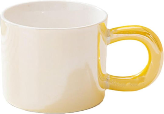 Glossy Ceramic Mug Pufo Tea Coffee 250 ml Yellow