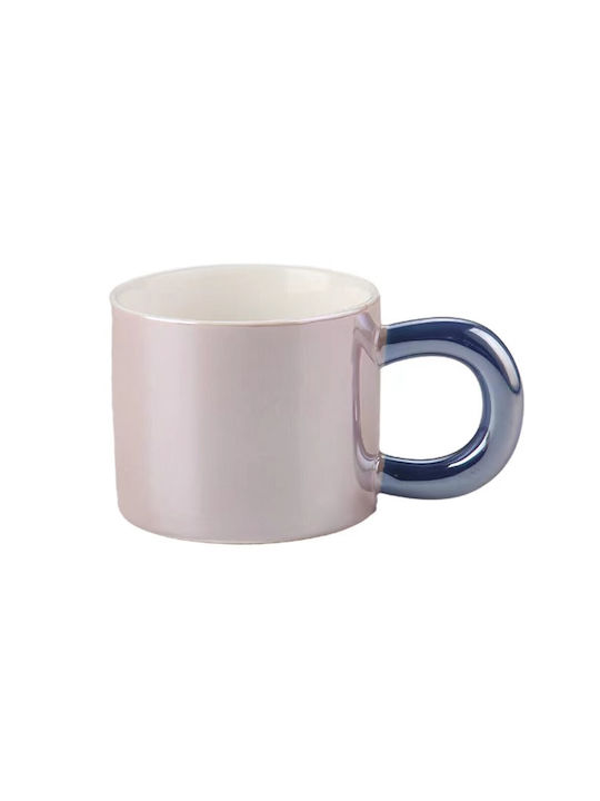 Glänzende Keramiktasse Pufo Tee Kaffee 250 ml Lila