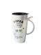 Cana Ceramică Înaltă Cu Capac Pufo Cool Today Cafea Ceai 450 Ml