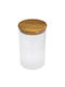 Pufo Taste Borosilicate Glass Container Sugar Coffee Tea Spices Airtight Bamboo Lid 1l