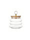 Pufo Borosilicate Glass Container for Sugar Coffee Tea Spices with Wooden Lid 400 ml