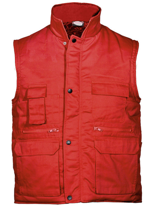 Fageo Men's Safety Vest Red