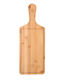 Bamboo Wooden Serving Platter with Handle for Food Appetizers and Pizza 34 x 14 Cm Brown