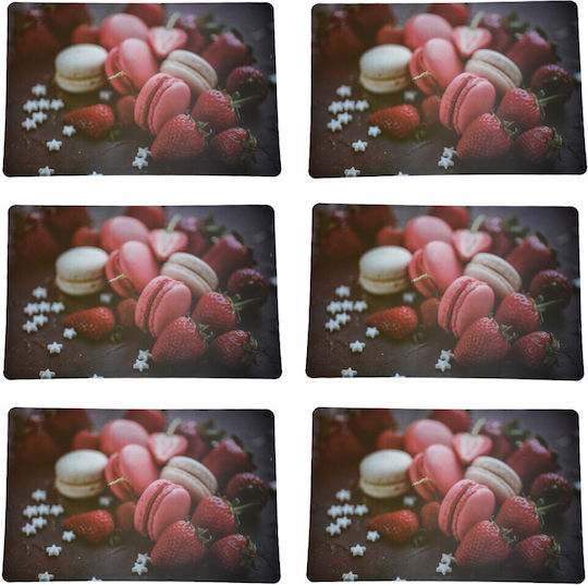Macaron Time Tischsets Support Set Serviert Speisen 6 Stück