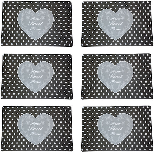 Set Untersetzer Servierteller Modell Pufo Home Sweet Home 6 Stück