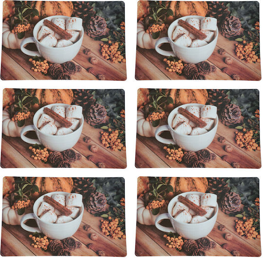 Plate Support Set Serving Meals Pufo Pleasure Autumn Design 6 Pieces Plate Support Set Serving Meals Pufo Pleasure Autumn Design 6 Pieces