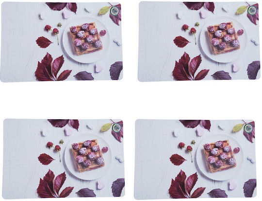 Plate Support Set Serving Meals Pufo Cookie Model 4 Pieces 44 X 29 Cm Plate Support Set Serving Meals Pufo Cookie Model 4 Pieces 44 X 29 Cm