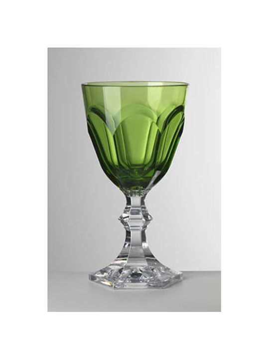 Mario Luca Giusti Dolce Vita Vino Glass for White Wine made of Glass in Green Color Goblet