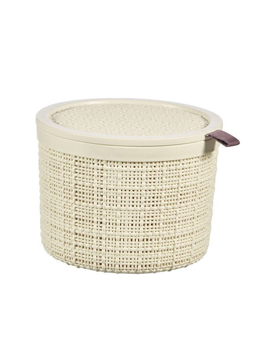 Round Jute Jar Lid 2l Ø17x13cm Cream Color