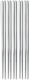Set 5 Pairs Fluffy Metal Chopsticks Made Steel Sushi 22 Cm Silver