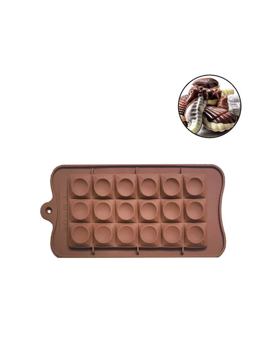 Non-stick Silicone Chocolates 18 Cups Baking Pan 20x10cm