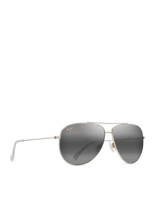 Maui Jim Unisex Sunglasses with Gold Metal Frame and Gray Lens XL674-16A