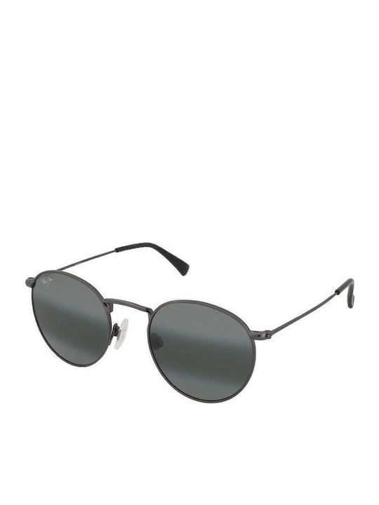 Maui Jim Unisex Sunglasses with Black Metal Frame and Black Lens 667-17A