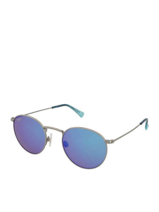 Maui Jim Unisex Sunglasses with Silver Metal Fr...