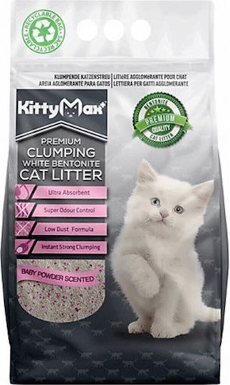 Kitty Max Nisip pentru Pisici Bentonită cu Aromă Pudră pentru copii 10lt