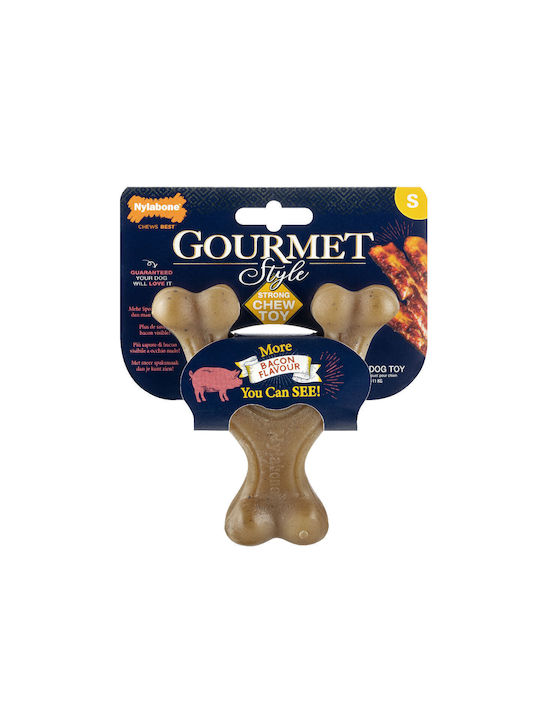 Nylabone Bone Toy Dog Chewable with Flavor Bacon Small Brown 1pcs