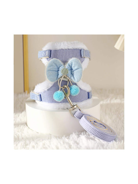 Animal Vest Cat Harness with Guide Blue 15mm x ...