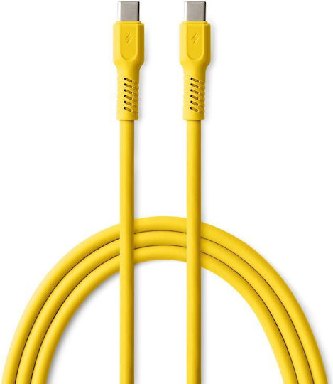 Colorum USB 2.0 Cable USB-C male - USB-C 60W PD Κίτρινο 1.8m CK60-CC-05