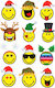 Bsb Stickers Simple Christmas Emoji 2 Sheets 09-493