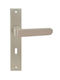 Perfect Lever Middle Door with Plate Pair (Center Distance 90mm) Nickel Satin