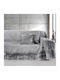 Guy Laroche Perth Покривка За Двуместен Диван Шенил 180x250см Сребрист