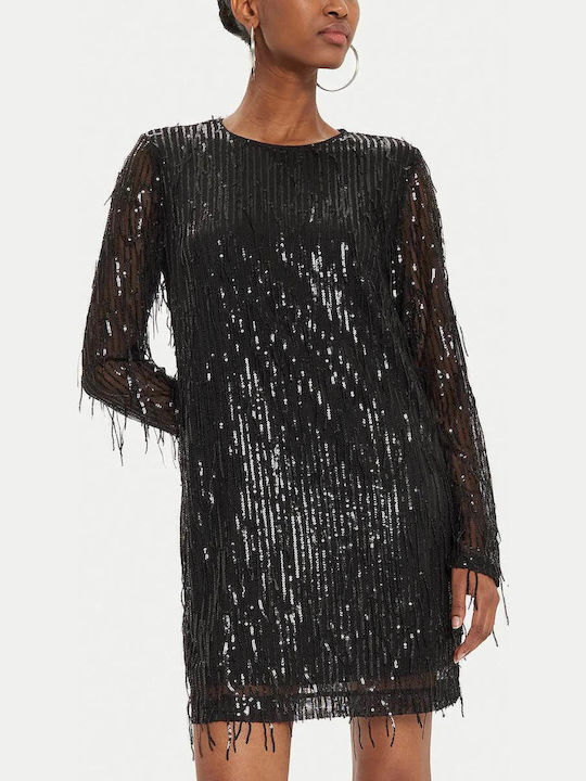 Only Mini Abendkleid mit Transparenz Black