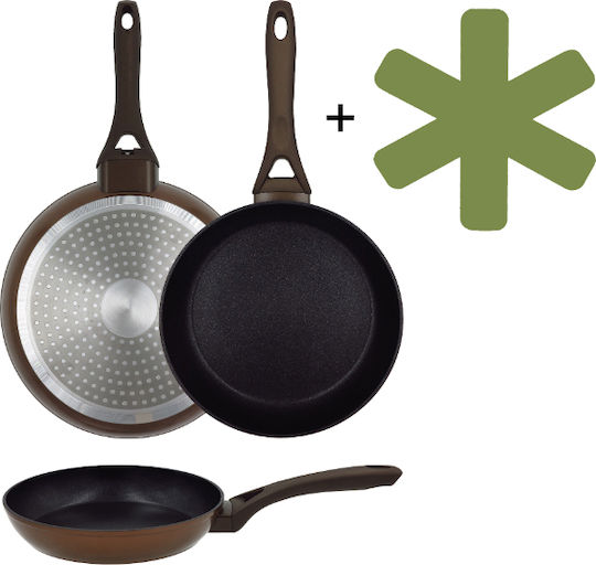 Natura Ø24cm Induction Brown Baking Pan with Cap Natura Ø24cm Induction Brown Baking Pan with Cap