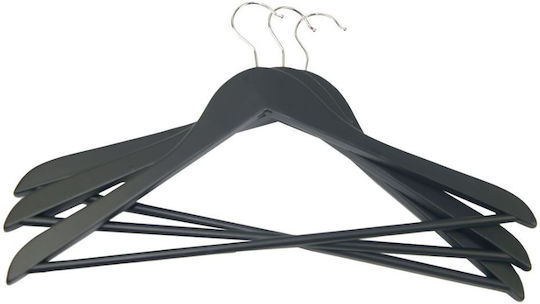 3pcs Clothes Hangers Wooden 44.5cm Assorted Black Blue Light Gray White