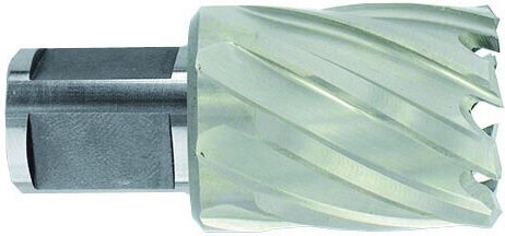 Hss Core Drill Ø24x60x30 Mm Short Series Weldon Shank Ø19 Mm Bright Uncoated