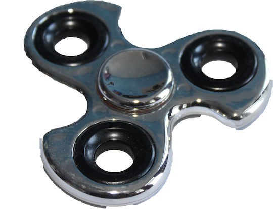 3 Leaves Fidget Spinner Μεταλλικό Ασημί